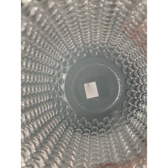 (3) 8” Pottery Barn Vases Pebbled Clear Glass Hobnail New Entry Home Decor - Picture 9 of 10